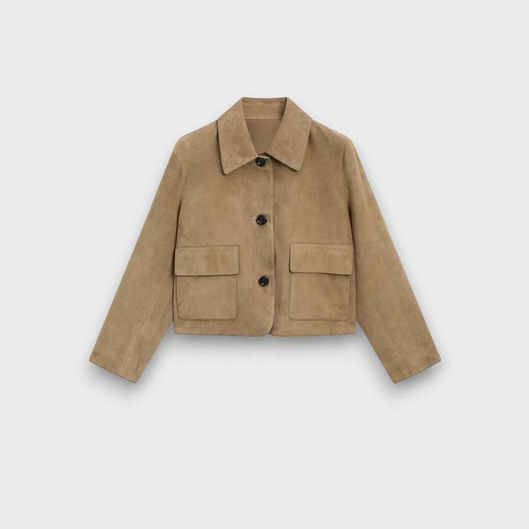Naomi – Elegante Wildlederjacke im klassischen Schnitt