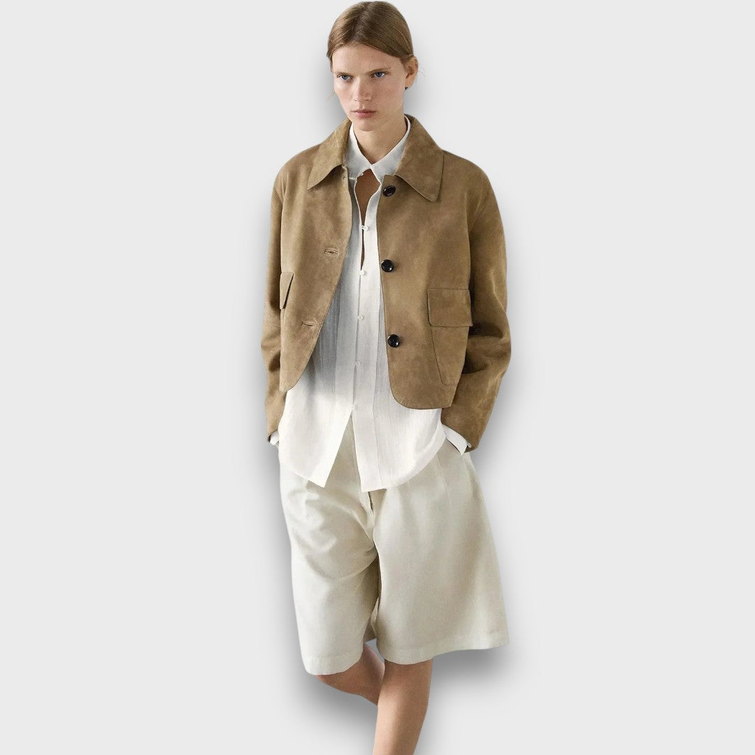 Naomi – Elegante Wildlederjacke im klassischen Schnitt