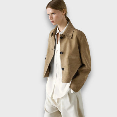 Naomi – Elegante Wildlederjacke im klassischen Schnitt