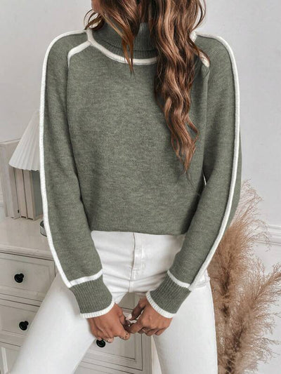 Avalon - Pullover aus Olivgrünem Baumwollstoff