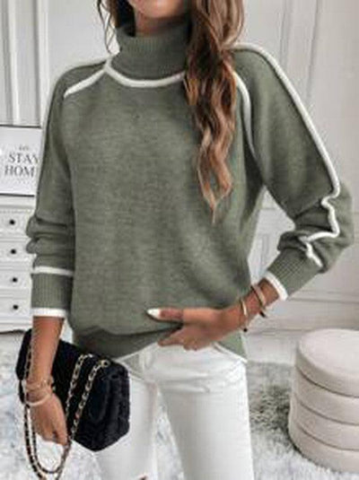 Avalon - Pullover aus Olivgrünem Baumwollstoff