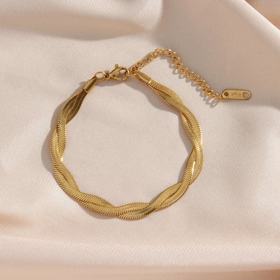 Madiorelle | Verdrehte 18K Goldarmband