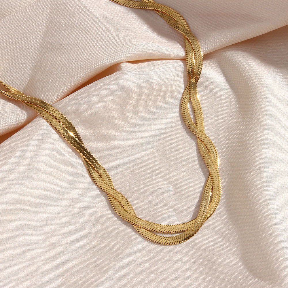 Madiorelle | Verdrehte 18K Goldarmband
