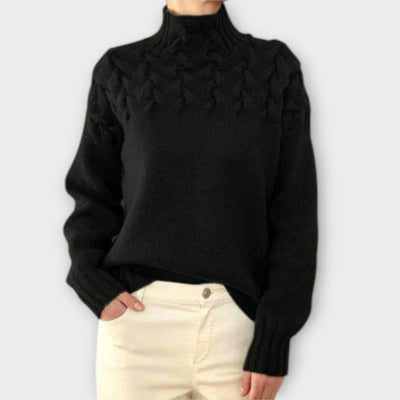Eva - Damenpullover mit Zopfmuster