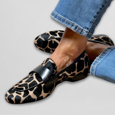 Priszilla - Mokassin mit Animal-Print