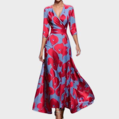 Edwina - Handgefertigtes Maxikleid aus hochwertigem Stoff