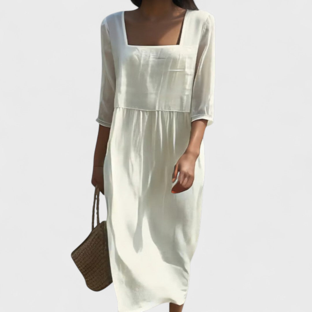 Feliane - Kleid mit Vorderpaneel aus Leinen
