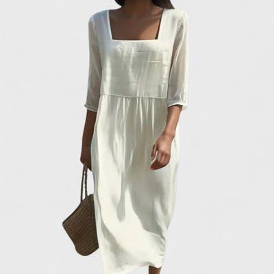Feliane - Kleid mit Vorderpaneel aus Leinen