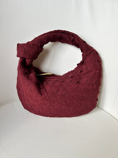 Renee | Mini-Tasche aus weichem, geflochtenem Wildleder