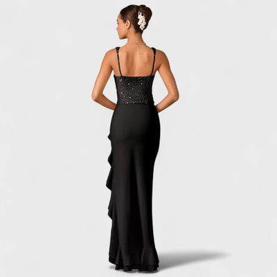 Bella - Corsagenkleid aus Satin mit Volants