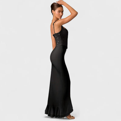 Bella - Corsagenkleid aus Satin mit Volants