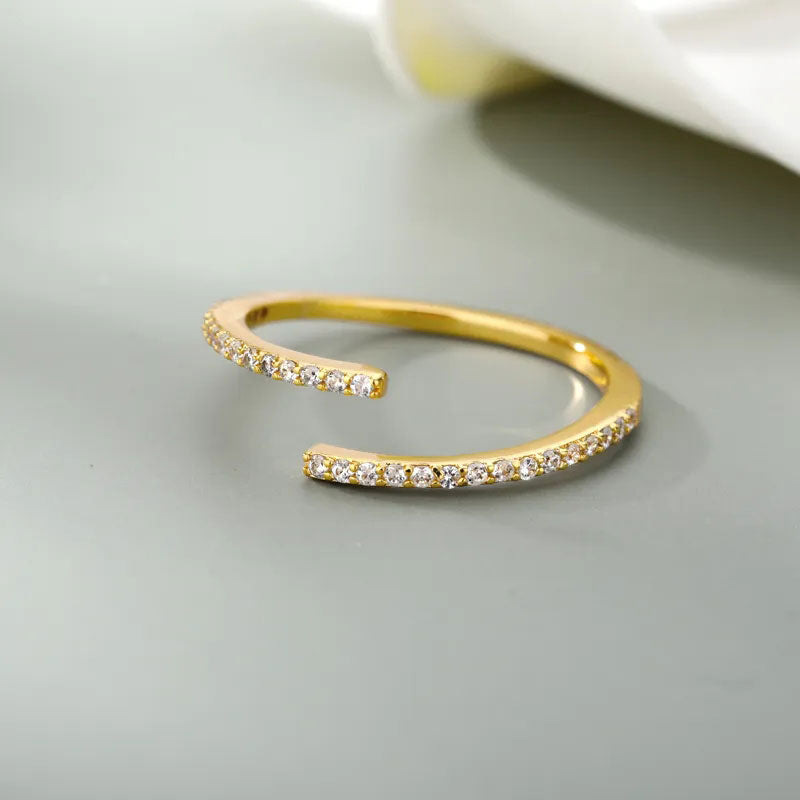 Eliandrea | Klassischer Ring aus 18K Zirkonia-Gold