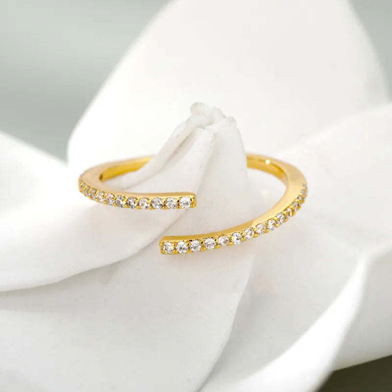 Eliandrea | Klassischer Ring aus 18K Zirkonia-Gold