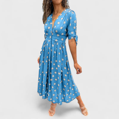 Monique - Elegantes gepunktetes Kleid