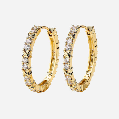 Aurelisse | Kreuzohrringe aus 18K Zirkonia