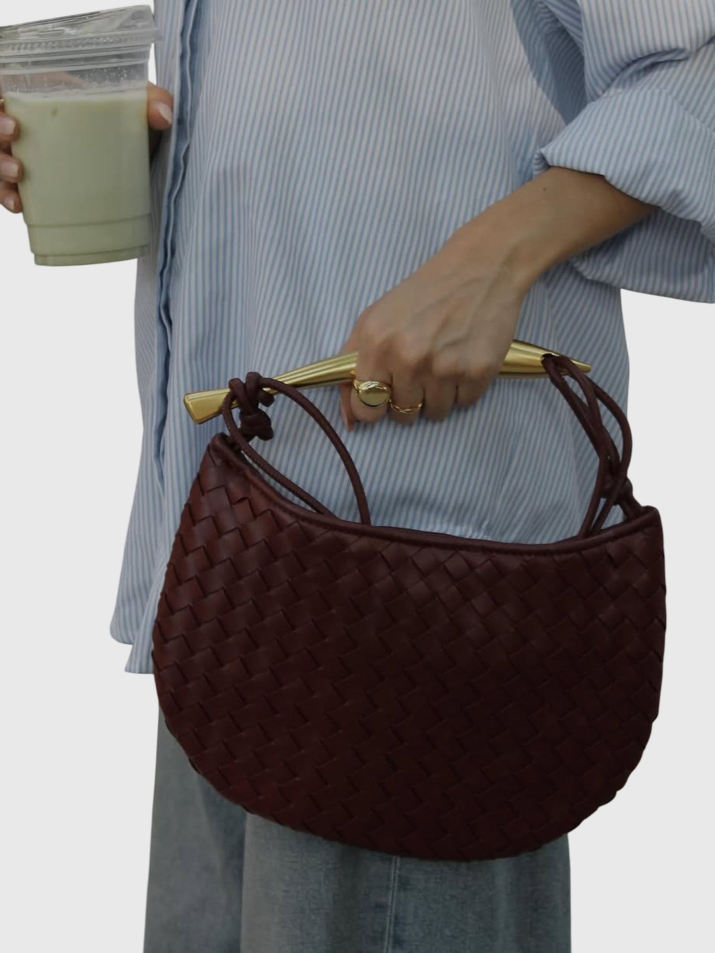 Bianca | Strukturierte Luxe Geflochtene Tasche