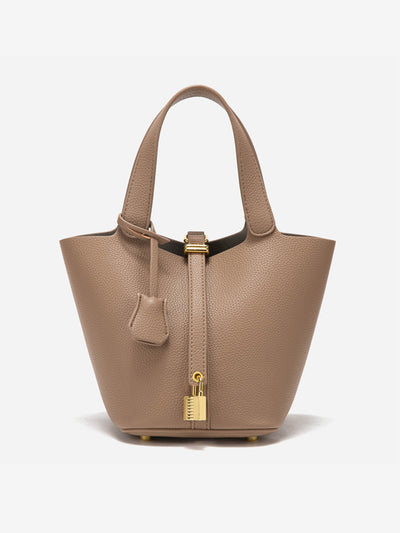 Glaiza | Elegante Gold-Lock Eimer Tasche