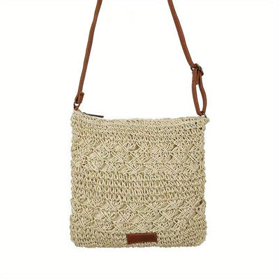 Chic Stroh Schultertasche