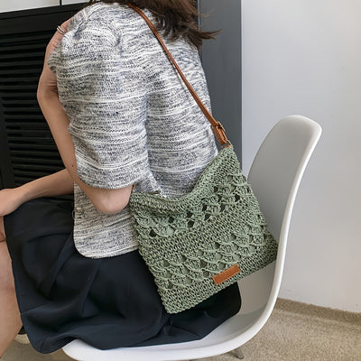 Chic Stroh Schultertasche