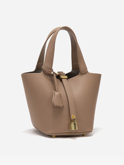 Glaiza | Elegante Gold-Lock Eimer Tasche