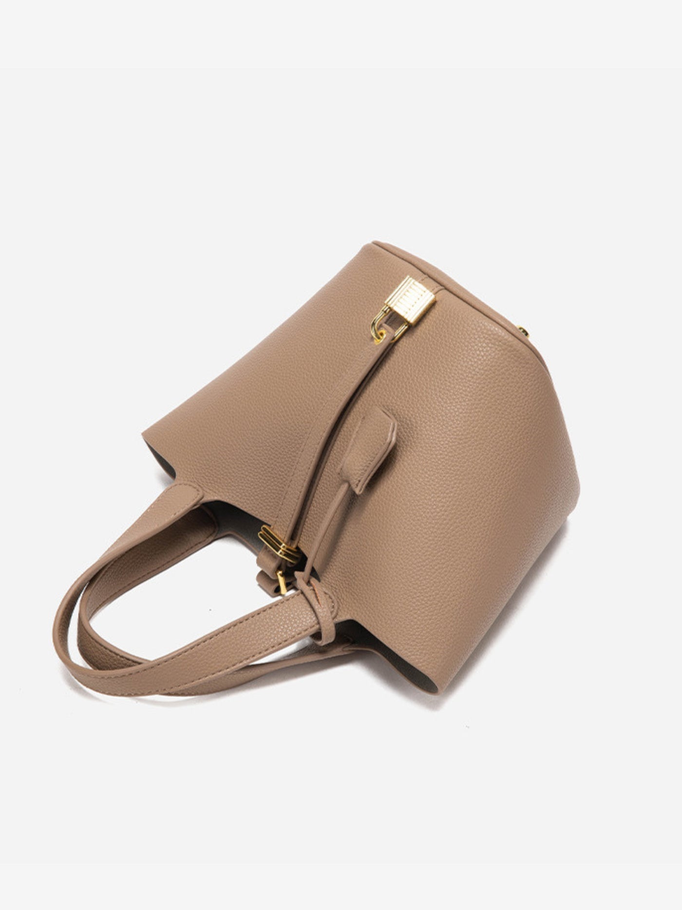 Glaiza | Elegante Gold-Lock Eimer Tasche