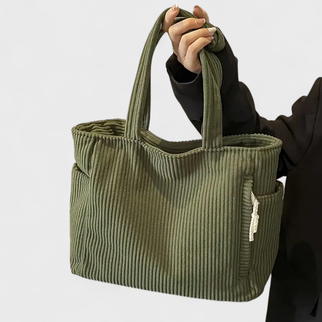 Tilda – Rippstrick-Tote-Bag mit Kordelzug