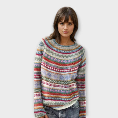 Manonin - Lässiger und weicher gestreifter Pullover