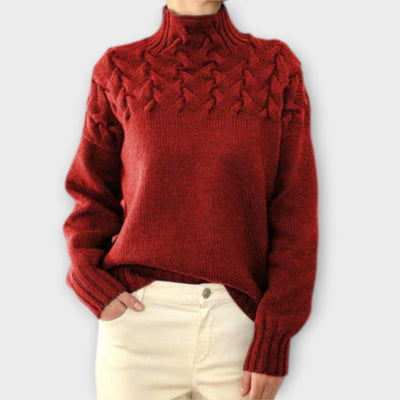 Eva - Damenpullover mit Zopfmuster