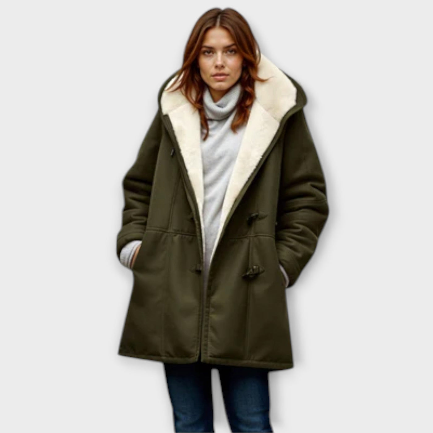 Antonia - Warme gefütterte Jacke aus Kunstfell