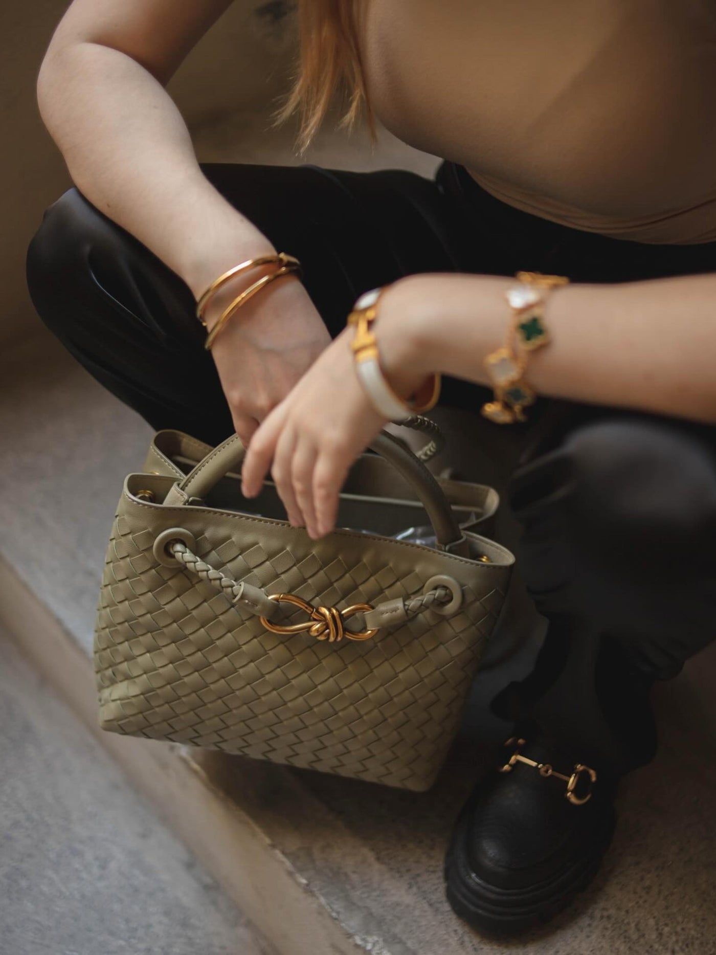 Eloise | Woven Kompakte Texturierte Tasche