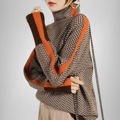 Clarabella - Pullover mit Stehkragen Mélange