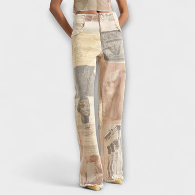 Rhea – Jeans mit weitem Bein und einem Hauch von Vintage