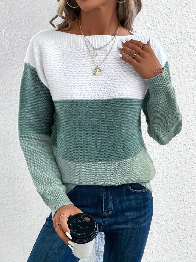 Calista - Eleganter Pullover mit langen Ärmeln und fallenden Schultern