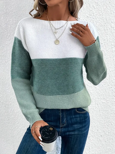 Calista - Eleganter Pullover mit langen Ärmeln und fallenden Schultern