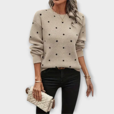 Ava – Lässiger Langarm-Pullover mit Punkten