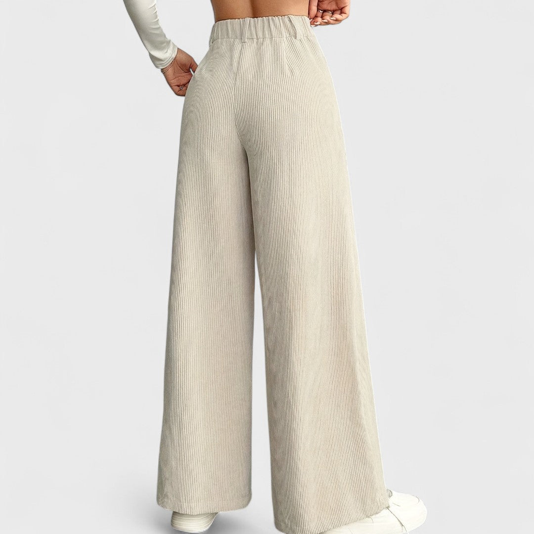 Rida - Damen Hochtaillierte Hose mit weitem Bein