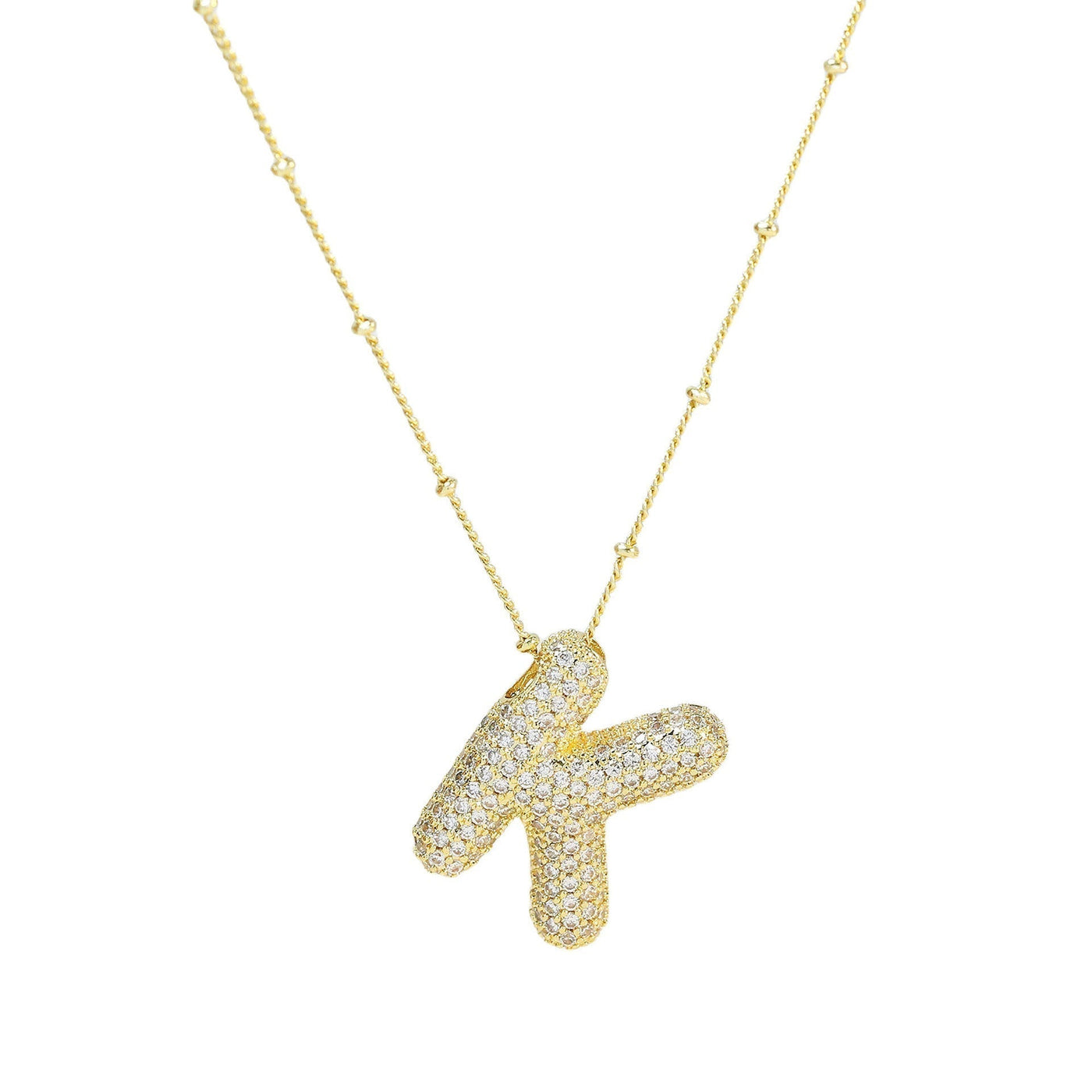 Savannah | Halskette mit Buchstaben in Diamantblase