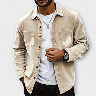 Cardigan aus Rippvelours