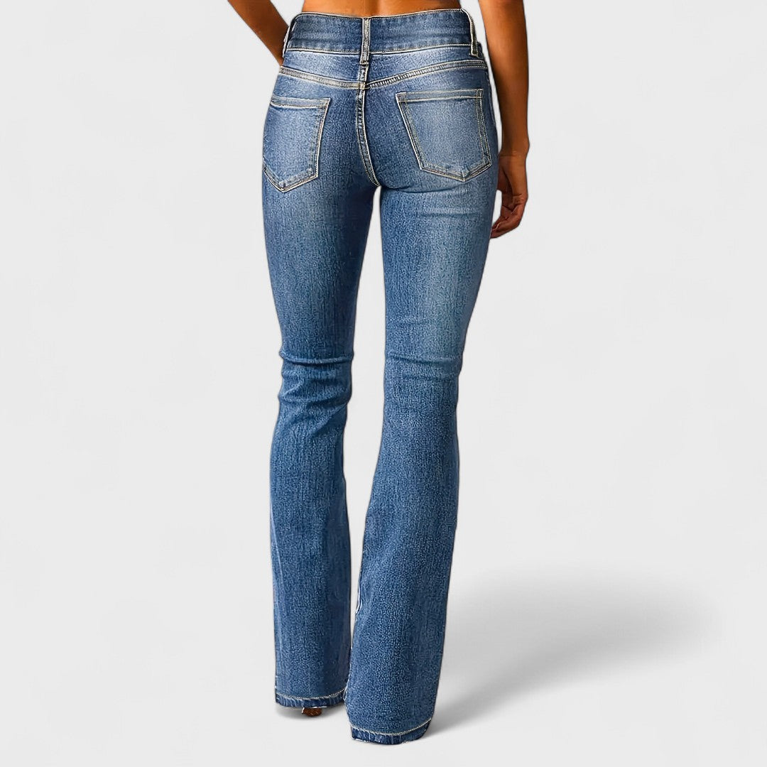 Marylène - Modische High-Waist Jeans mit weitem Bein
