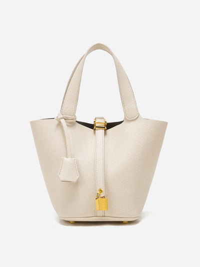 Glaiza | Elegante Gold-Lock Eimer Tasche