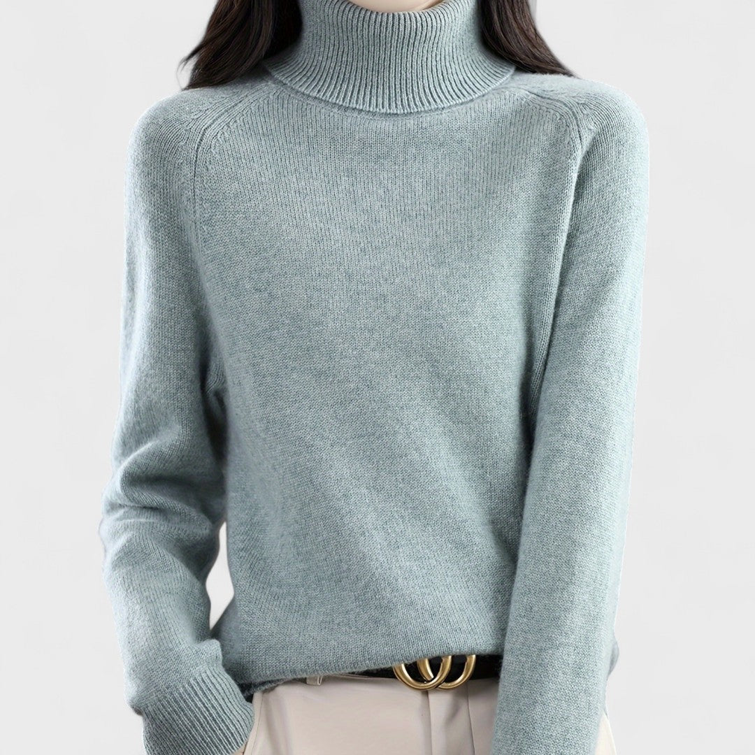 Sapphire - Pullover mit hohem Kragen in Uni