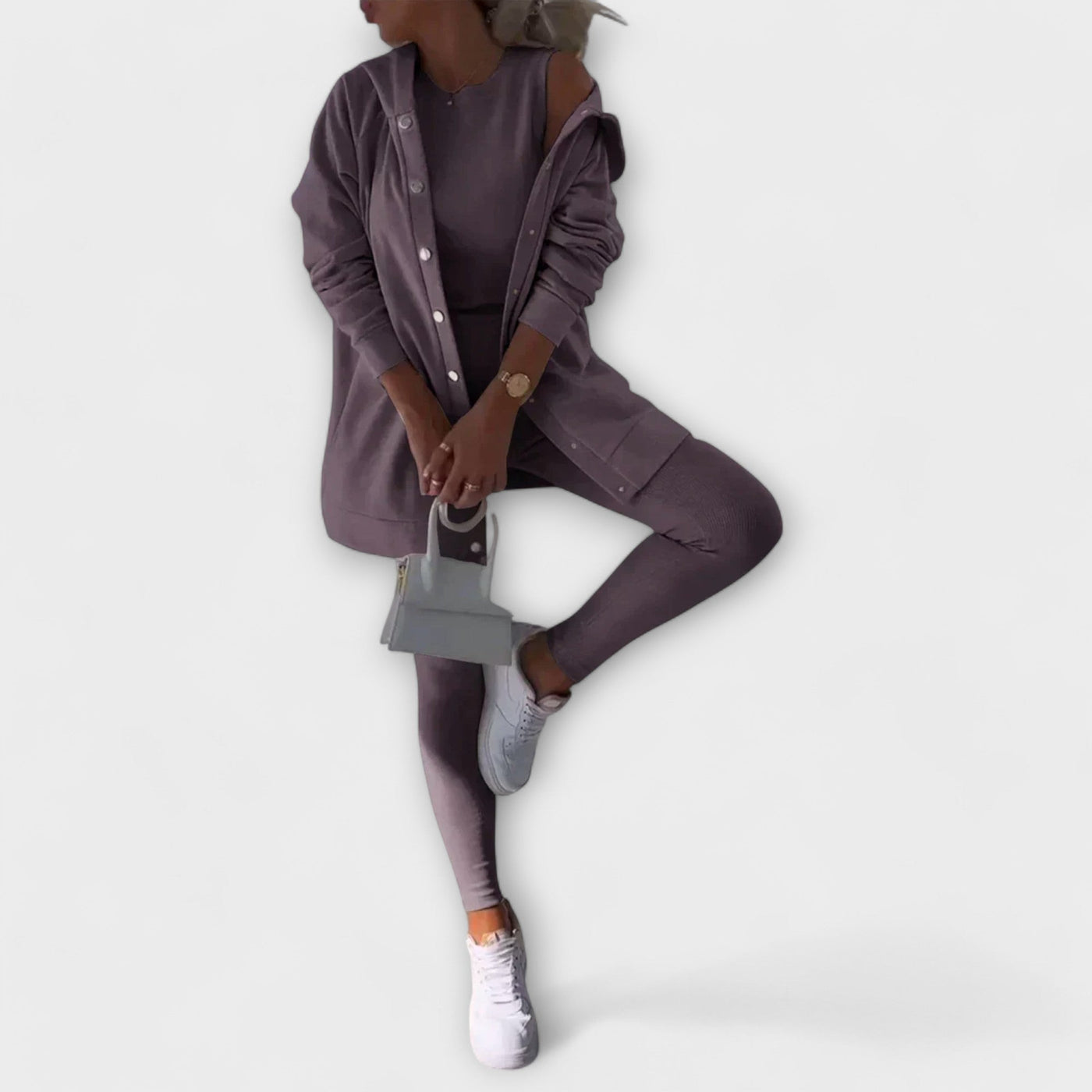 Drei-Teile-Set mit Cardigan