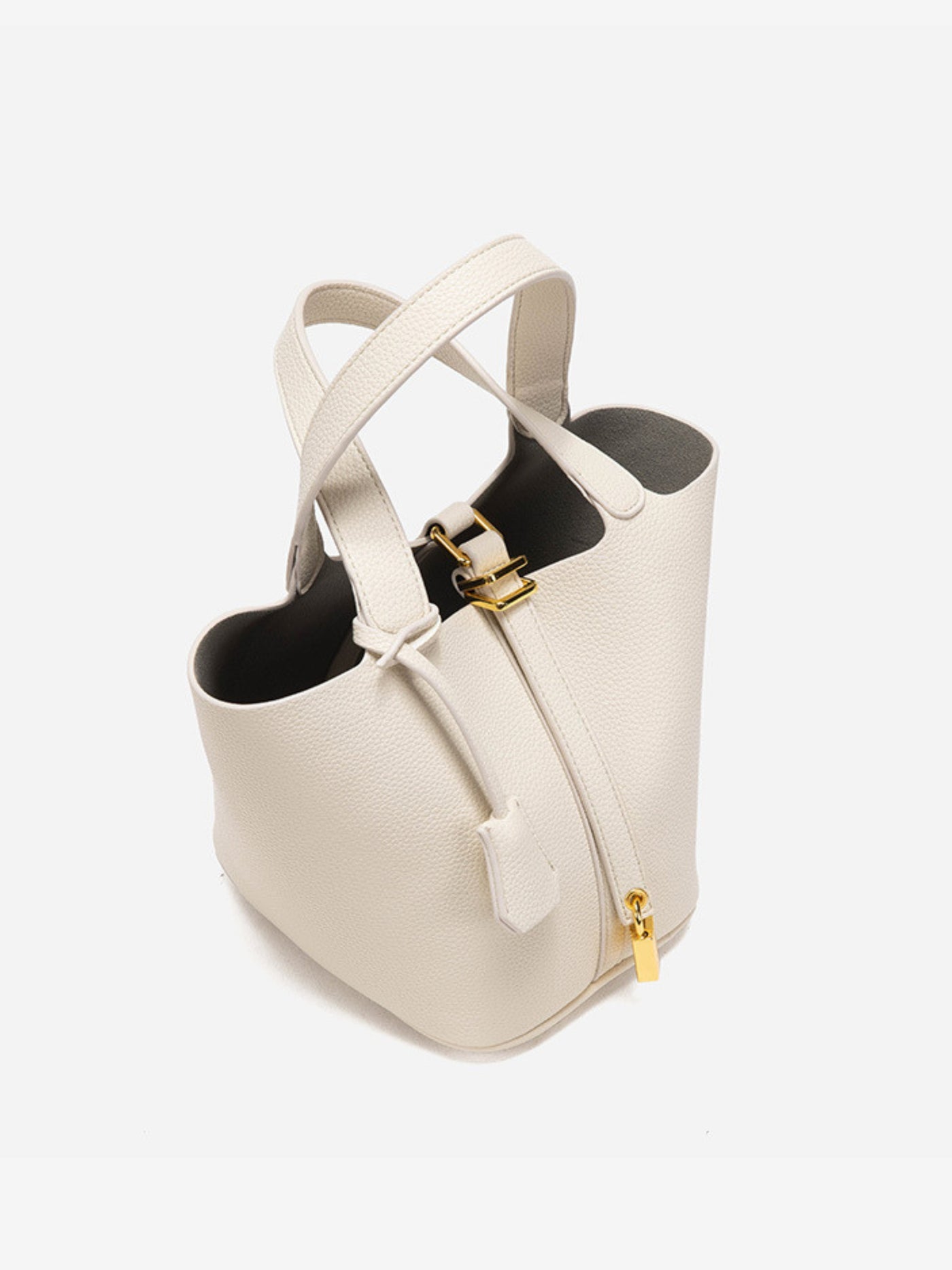 Glaiza | Elegante Gold-Lock Eimer Tasche