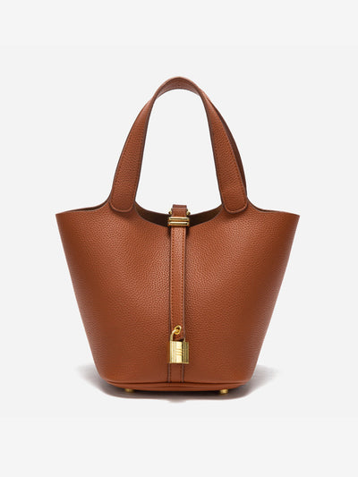 Glaiza | Elegante Gold-Lock Eimer Tasche