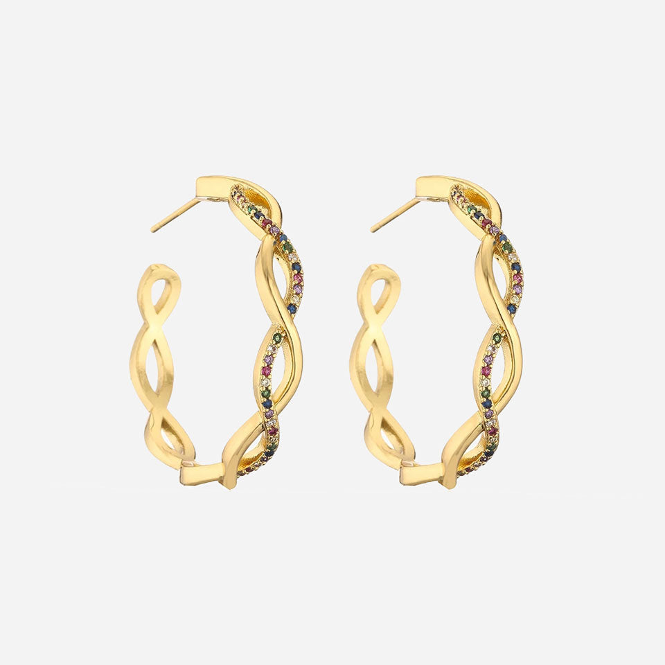 Julenyssa | Wellenohrringe aus 18K Gold