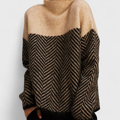 Malene - Hochgeschnittener Pullover aus Baumwolle