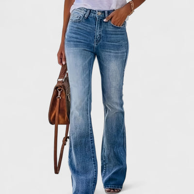 Foxa - Jeans Flare Elastisch Retro Vielseitig Casual