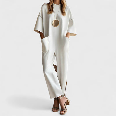 Emmy - Eleganter Jumpsuit mit kurzen Ärmeln