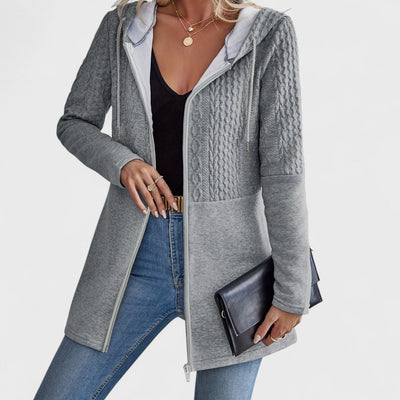 Valentino - Eleganter grauer Cardigan mit Kapuze für Damen