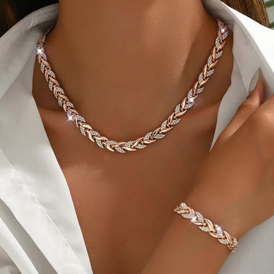 Olivia - Elegantes Glasfischschwanz-Set mit Strass